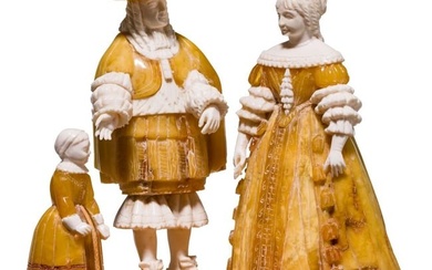 Alfred Schlegge, A Noble Family, ivory and amber, German, dated 1941