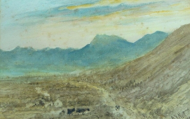Alfred Young Nutt, British 1847-1924- Keswick, 1901; watercolour on paper, signed 'A. Y. Nutt' and dated (lower right), 12.2 x 17.8 cm: together with a collection of further drawings and watercolours in a range of sizes by the same hand, some...