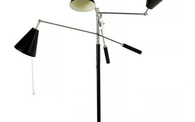 An Arredoluce Triennale Three-Arm Floor Lamp.