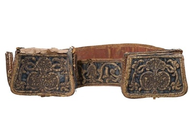 An Ottoman belt with two cartridge pouches, 2nd half of the 19th century