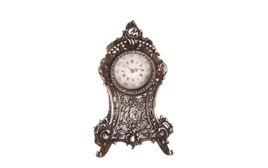 An early 20th century miniature unmarked silver cased timepiece, Dutch or German circa 1900