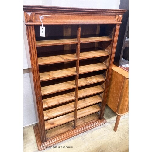 An early 20th century oak sixteen division office cabinet, W...