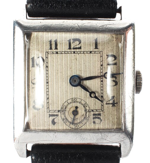 An early/mid 20th century silver cased wristwatch