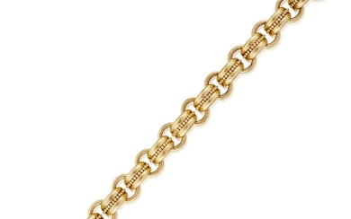 An eighteen karat gold bracelet, Elizabeth Locke designed as...