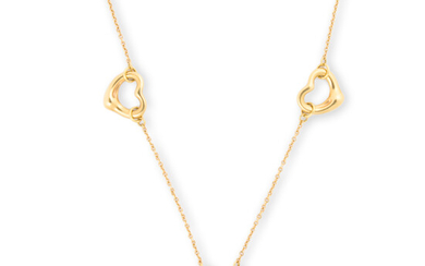 An eighteen karat gold necklace, 'Open Heart', Elsa Peretti, Tiffany & Co.