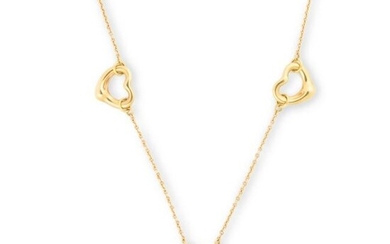 An eighteen karat gold necklace, 'Open Heart', Elsa