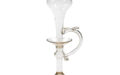 An oil or lacemaker's lamp, French or perhaps Liege, late 17th century