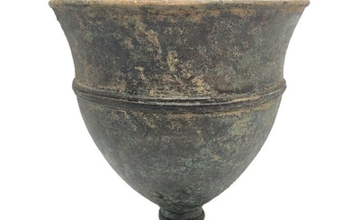 Ancient Greek Bronze goblet, 13,5 cm