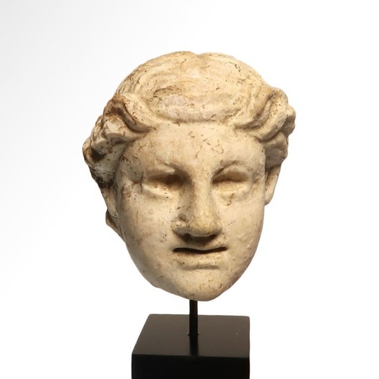 Ancient Roman Marble Head of a Maenad