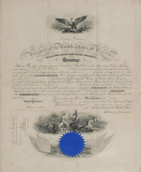 Andrew Johnson Document Signed