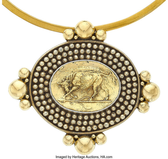 Anne Pratt Gold, Silver Pendant-Brooch-Necklace Metal: 18k gold, Sterling...