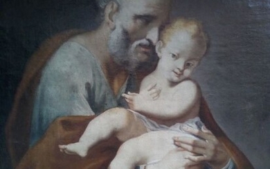 Anonimo - San Giuseppe con bambino Gesù.