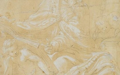 Anonymous (17th), Saint Ambrose, around 1650, graphite