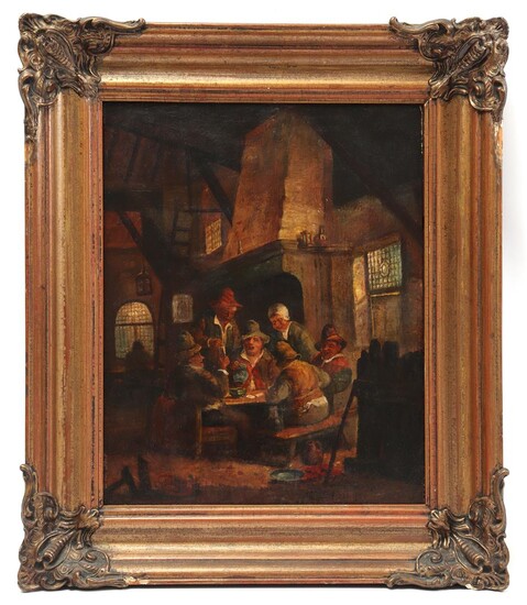(-), Anonymous, figures in an inn in the...