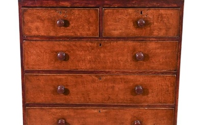 Antique American Empire Flamed Mahogany Chest