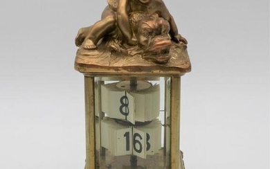 Antique Figural Gilt Brass Plato Clock