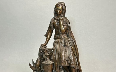 Antique French Bronze Sculpture of a Women, 19th Century