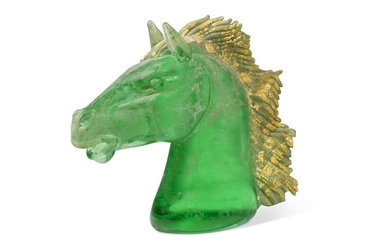 Arnaldo Zanella (Italian, born 1949) for Murano, a stylised glass model of a horse's head