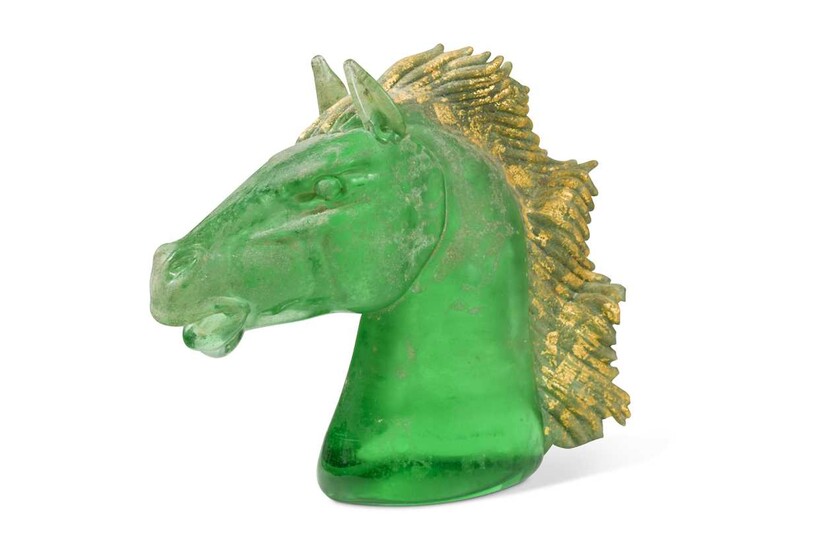 Arnaldo Zanella (Italian, born 1949) for Murano, a stylised glass model of a horse's head