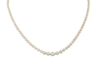 Art Déco Perlenkette mit Diamantschließe