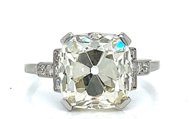 Art Deco Platinum 4.84 Ct. Diamond Ring