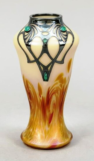 Art Nouveau vase, c. 1900, rou