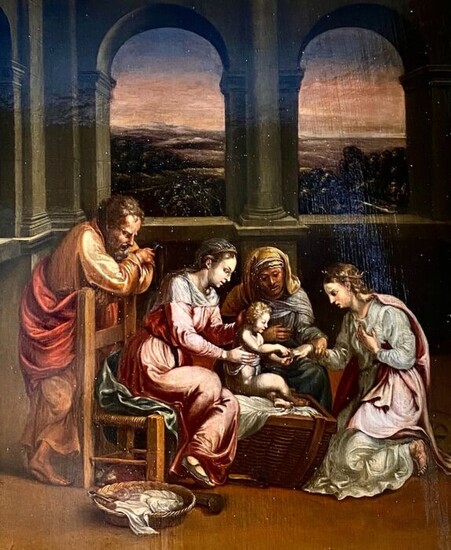 Att. Girolamo da Carpi - Sposalizio mistico di Santa Caterina XVI Secolo