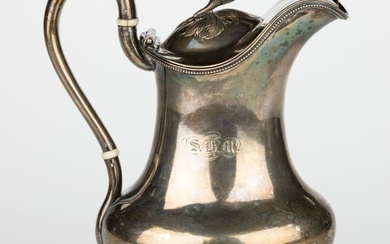 BOSTON, MASSACHUSETTS COIN SILVER SMALL COVERED PITCHER