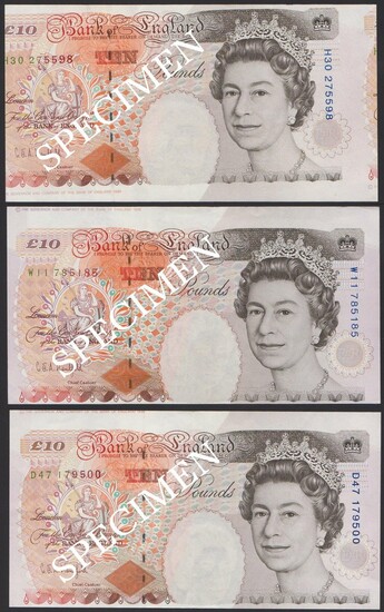 Bank of England, £10 (7), Gill (3), Kentfield (4) and Lowther, (EPM B354, 366, 369, 395)