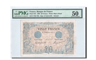 Banknote, France, 20 Francs, 20 F 1874-1905 ''Noir'', 1904, 1904-09-26,...