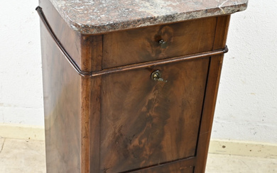Bedside table with marble top