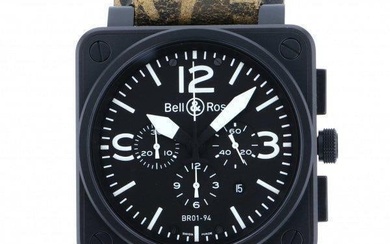 Bell & Ross BR01-94 Chronograph BR01-94CFB-R Black Dial Mens Watch