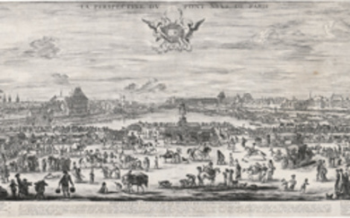 Bella, Stefano della (1610-1664, Florenz)La perspective de la Pont Neuf de Paris