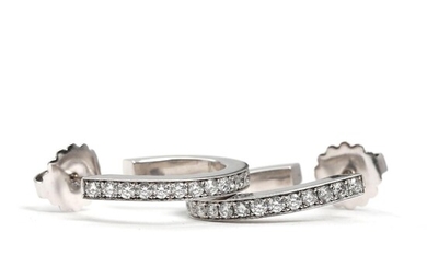 Birgitte Munch A pair of diamond earrings set with numerous brilliant-cut diamonds...