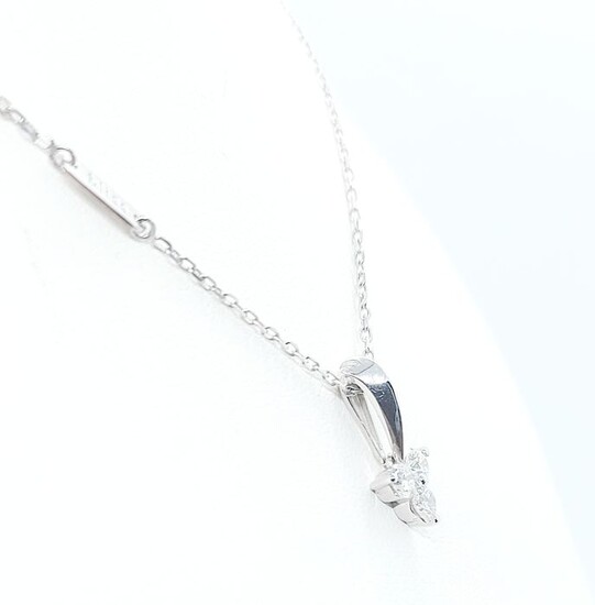 Bliss - 18 kt. White gold - Necklace with pendant - 0.30 ct Diamonds