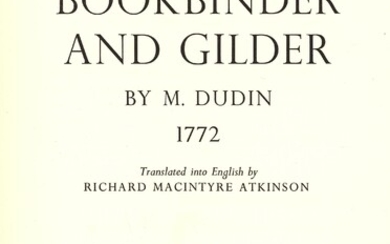 [Bookbinding]. Dudin, M. The Art of the Bookbinder and Gilder....
