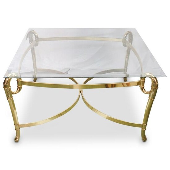 Brass & Glass Top Coffee Table