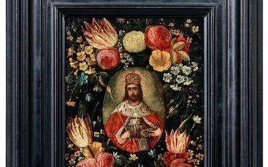 Brueghel, Jan d. J.: Der heilige Ludwig im Blütenkranz