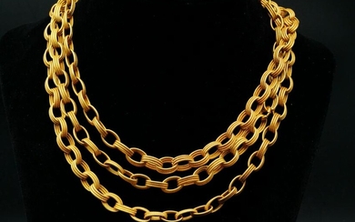 Bvlgari 18K Yellow Gold Handcrafted 47" Necklace