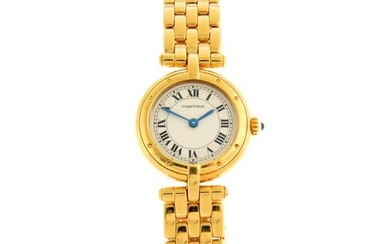 CARTIER - a Panthere Vendome bracelet watch. 18ct yellow gold case. Case width 24mm. Numbered