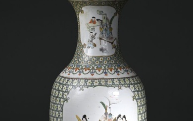 CHINE - Fin XIXe siècle Grand vase balustre... - Lot 125 - Oger - Blanchet