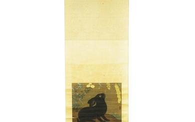 CHINESE HANGING SCROLL PAINTING ON SILK BY CUI BAI