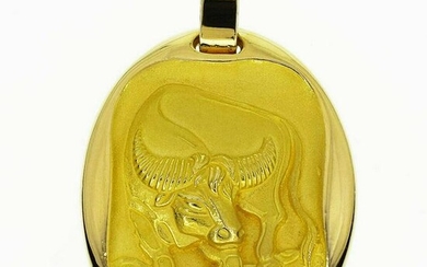 Cartier Paris 18K Yellow Gold Large Taurus Zodiac Sign