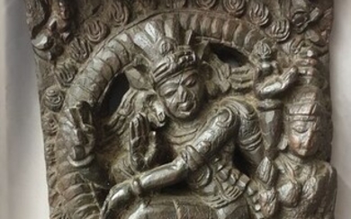Carving - Wood - Shiva Nataraja - India - 18th century