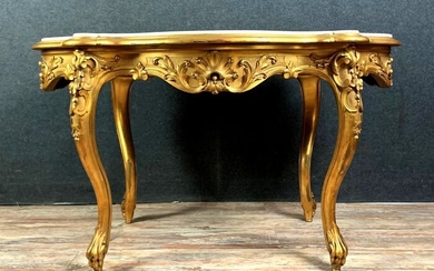 Centre table - Gilt, Marble, Wood - Mid 19th century