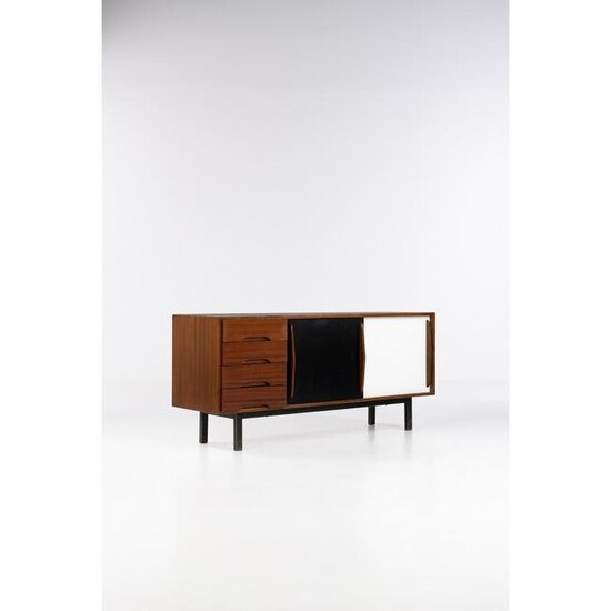 Charlotte Perriand (1903-1999) Cansado Sideboard Mahogany, melamine and lacquered metal Edited by