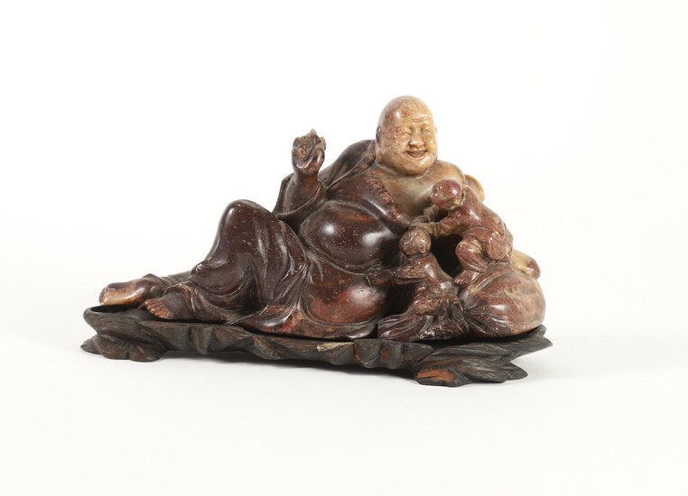 Chinese Carved Soapstone Figure of Budai FR3SHLM