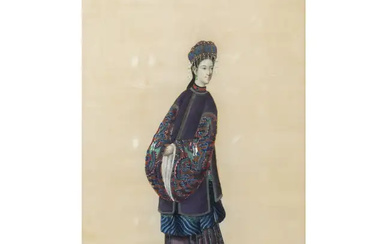 Chinese Guangdong (Canton) Export School, 19th century 'Portrait of a lady in...