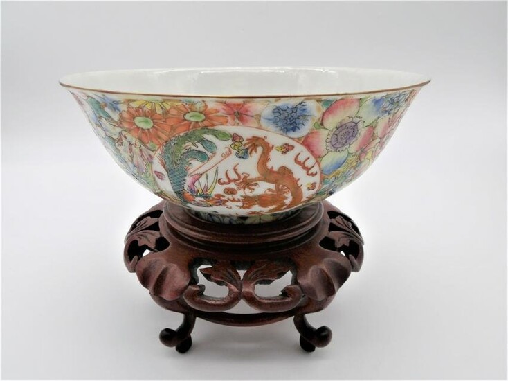 Chinese Qiang Hand Painted Porcelain Bowl