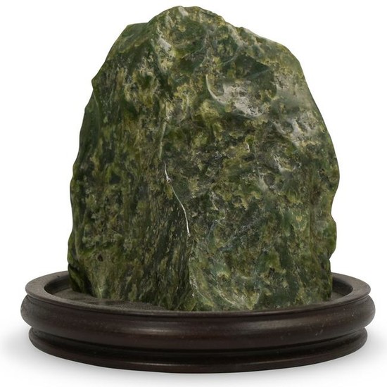 Chinese Spinach Jade "Scholar's Rock"